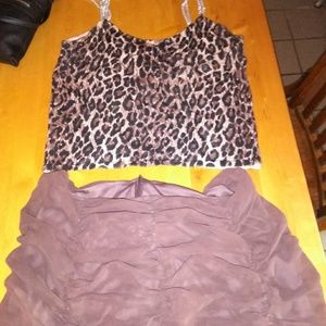 Top and skirt